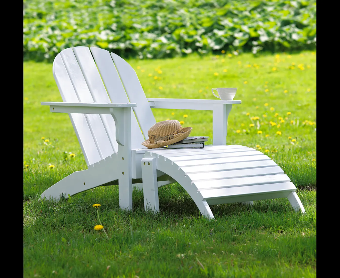 Cinas Adirondack Fotpall White