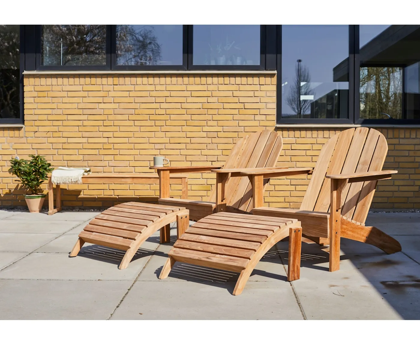 Cinas Adirondack Loungestol Teak
