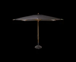 Cinas Alezio Square Parasoll Black/Teak 300x300