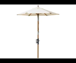 Cinas Balcony Parasoll Off-White/Teak Ø180
