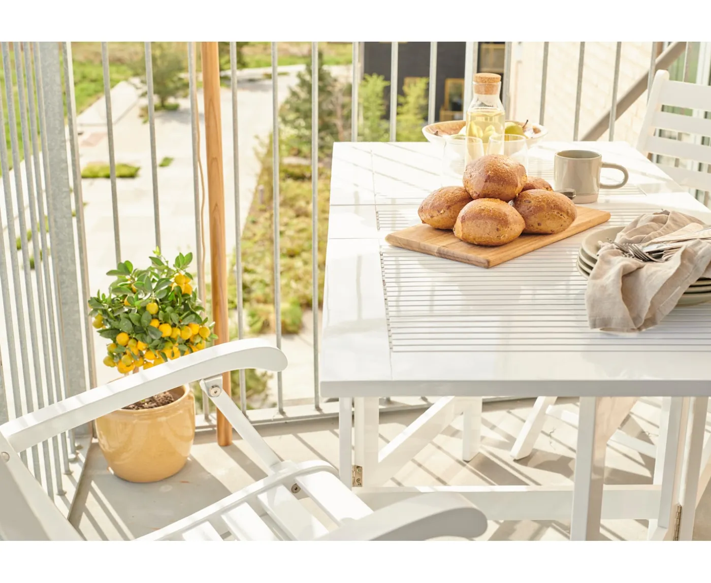 Cinas Butterfly Balkongbord White 130cm
