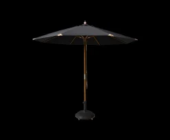 Cinas Capri Nero Parasoll Black/Teak Ø300