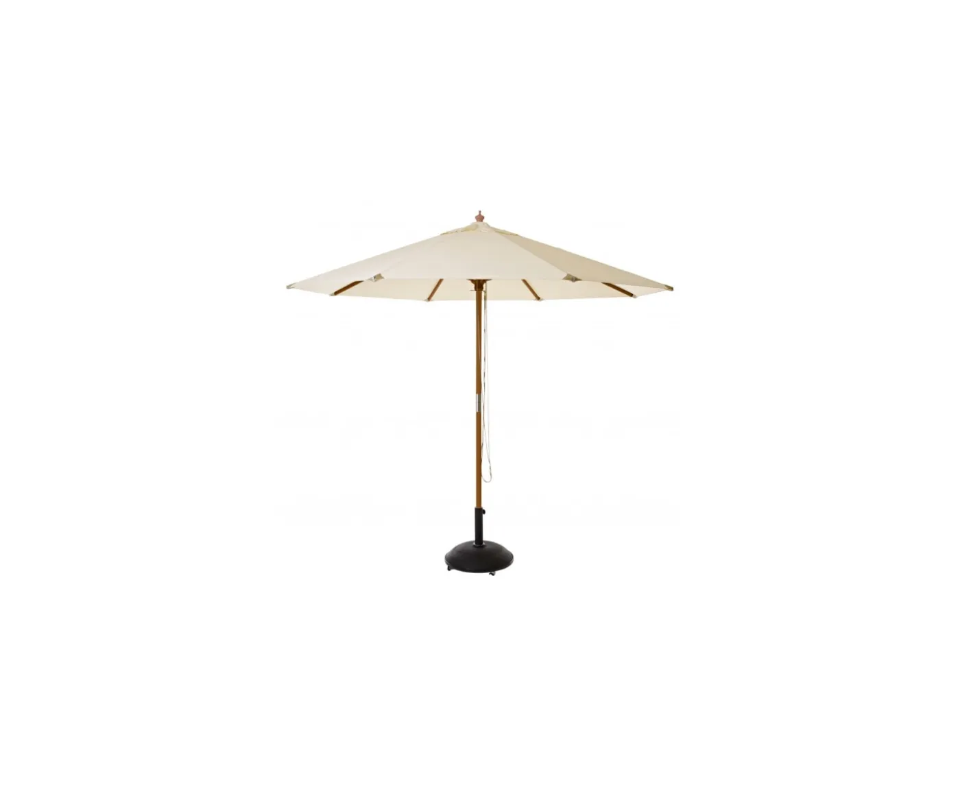 Cinas Capri Nero Parasoll Off-White/Teak Ø300