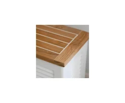 Cinas Classic Förvaringsbänk Teak/Vit 90cm