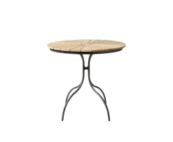 Cinas Ellen Cafebord Antracit/Teak Ø80