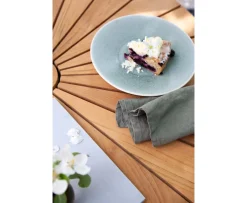 Cinas Ellen Cafebord Antracit/Teak Ø80