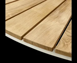 Cinas Ellen Cafebord Vit/Teak Ø80