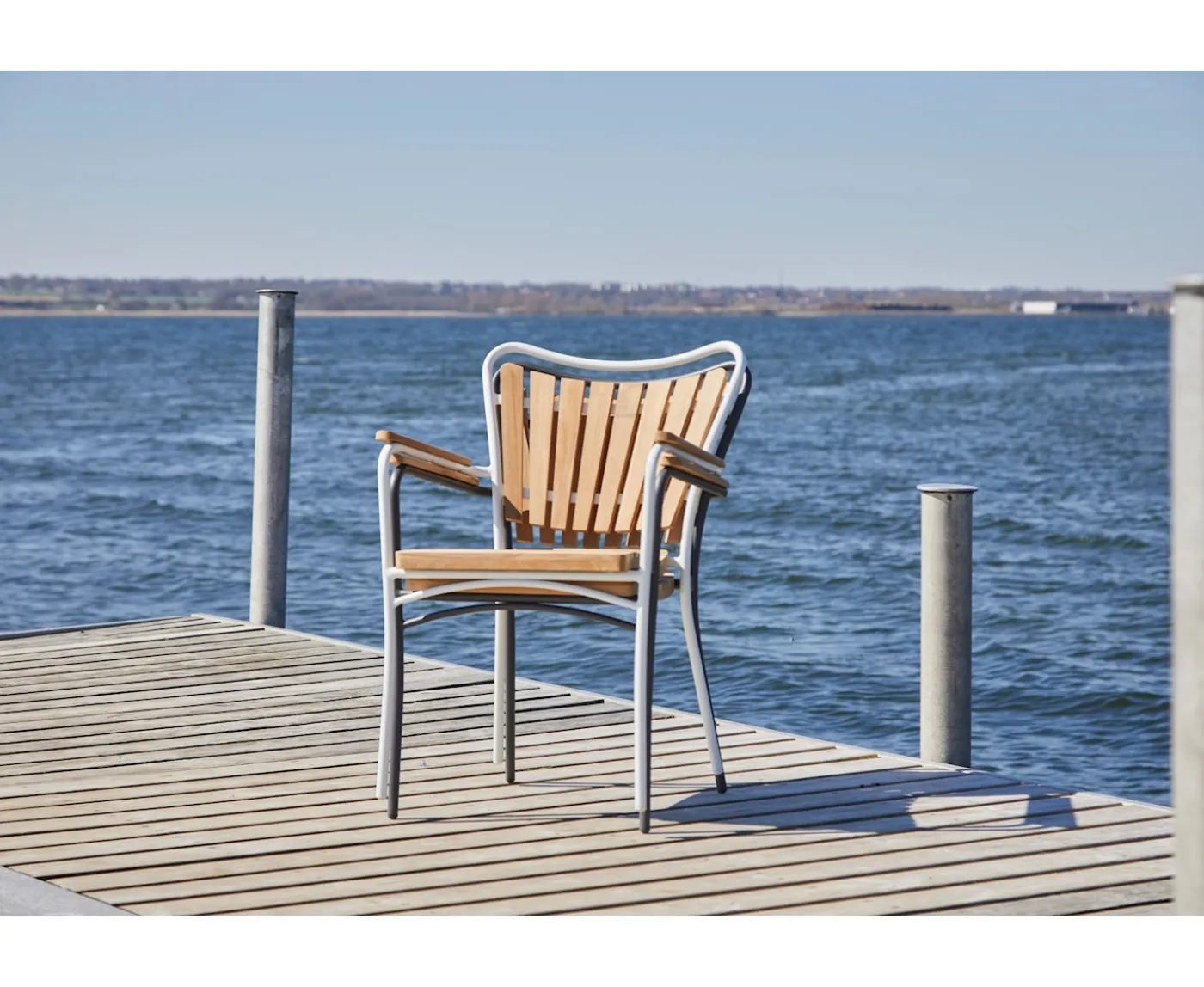 Cinas Ellen Karmstol Vit/Teak