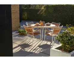 Cinas Ellen Karmstol Vit/Teak