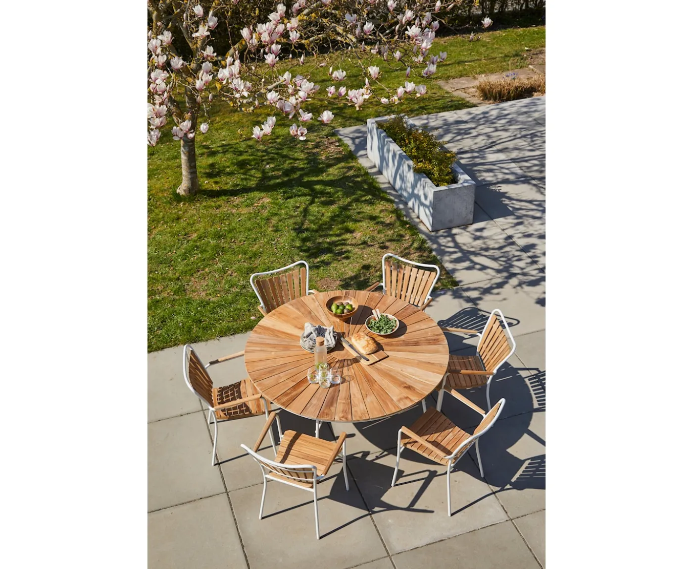 Cinas Ellen Karmstol Vit/Teak