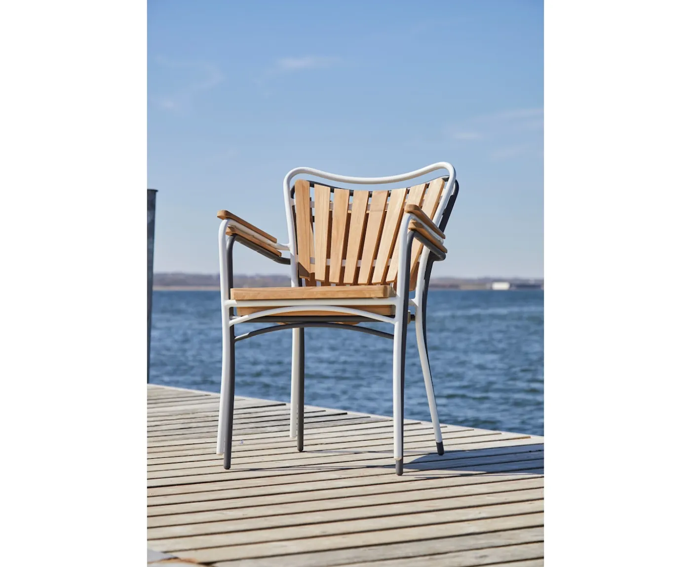 Cinas Ellen Karmstol Vit/Teak