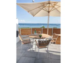 Cinas Ellen Karmstol Vit/Teak