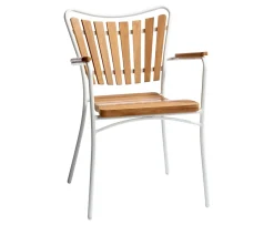 Cinas Ellen Karmstol Vit/Teak