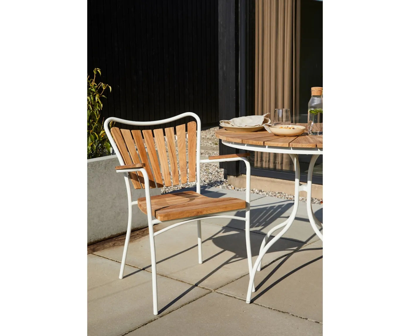 Cinas Ellen Karmstol Vit/Teak