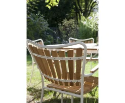 Cinas Ellen Karmstol Vit/Teak