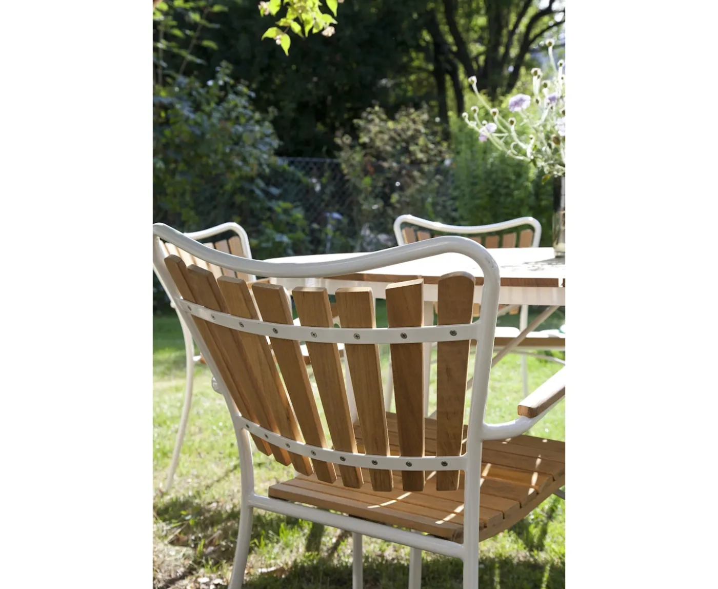 Cinas Ellen Karmstol Vit/Teak