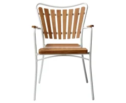 Cinas Ellen Karmstol Vit/Teak