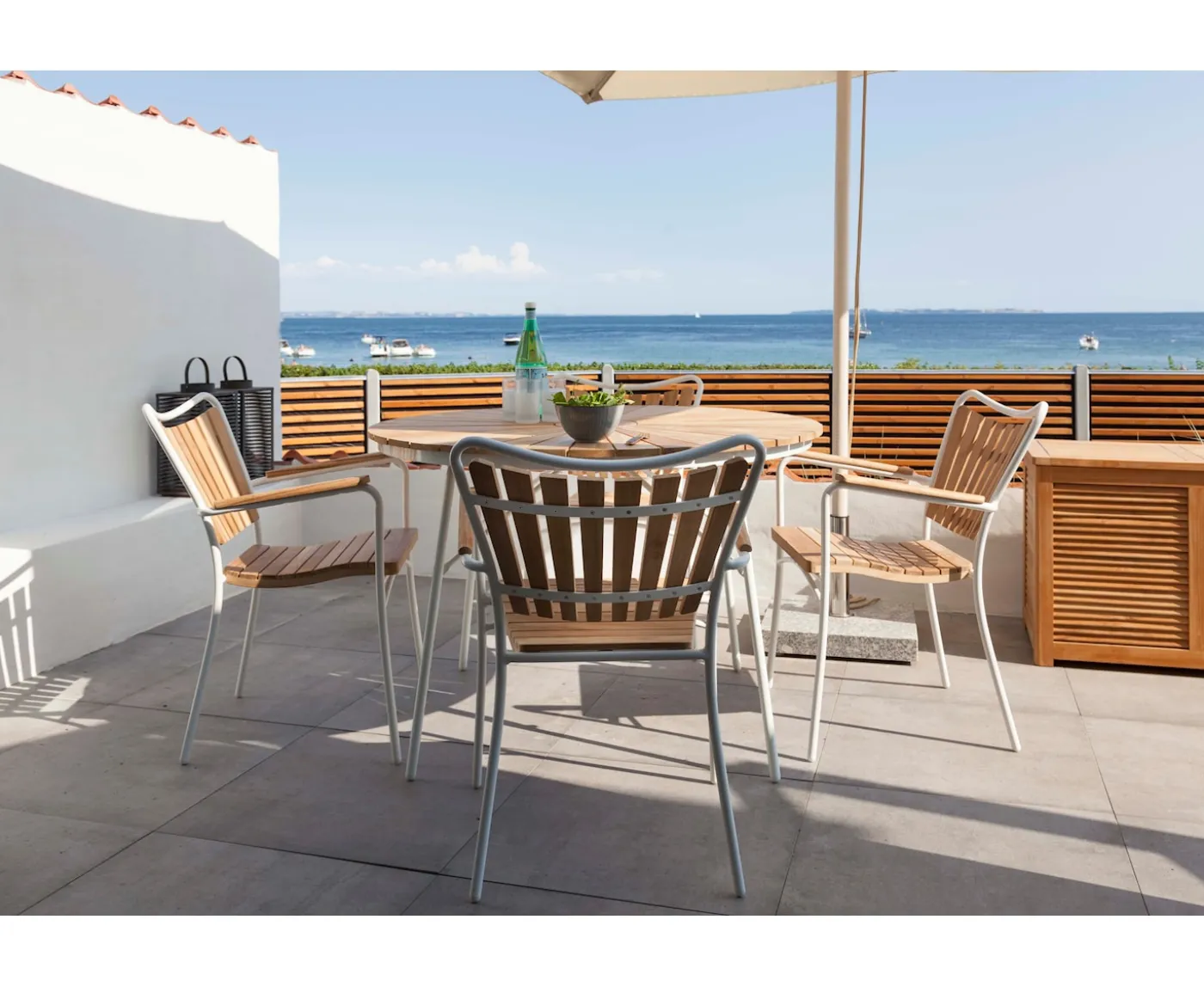 Cinas Ellen Karmstol Vit/Teak