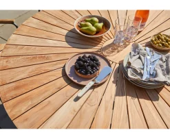 Cinas Ellen Matbord Antracit/Teak Ø150