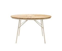 Cinas Ellen Matbord Sandy Grey/Teak Ø110