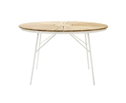 Cinas Ellen Matbord Vit/Teak Ø110