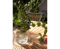 Cinas Ellen Matbord Vit/Teak Ø110