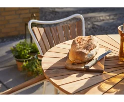 Cinas Ellen Matbord Vit/Teak Ø110
