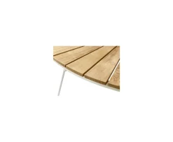 Cinas Ellen Matbord Vit/Teak Ø110