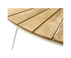 Cinas Ellen Matbord Vit/Teak Ø130