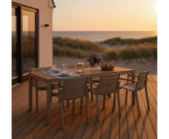 Cinas Mood Extreme Matbord Sandy Grey/Teak 208x100