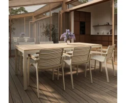 Cinas Mood Extreme Matbord Sandy Grey/Teak 208x100