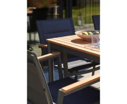 Cinas Mood Rounded Matbord Natur/Anthracite 167x100