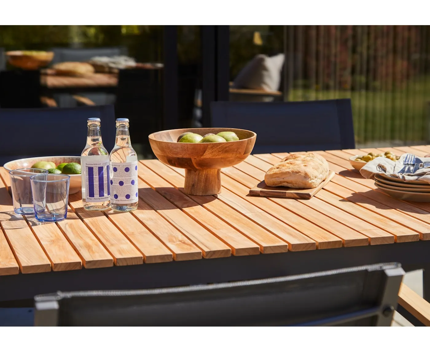 Cinas Mood Rounded Matbord Natur/Anthracite 167x100