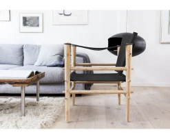 Cinas Noble Safari Loungestol Svart/Trä