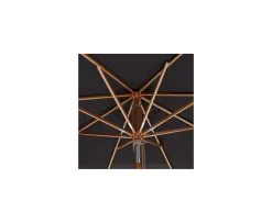 Cinas Pomino Parasoll Black/Teak Ø330