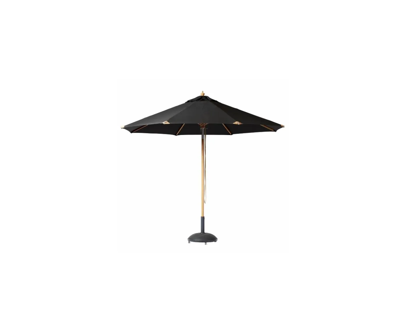 Cinas Pomino Parasoll Black/Teak Ø330