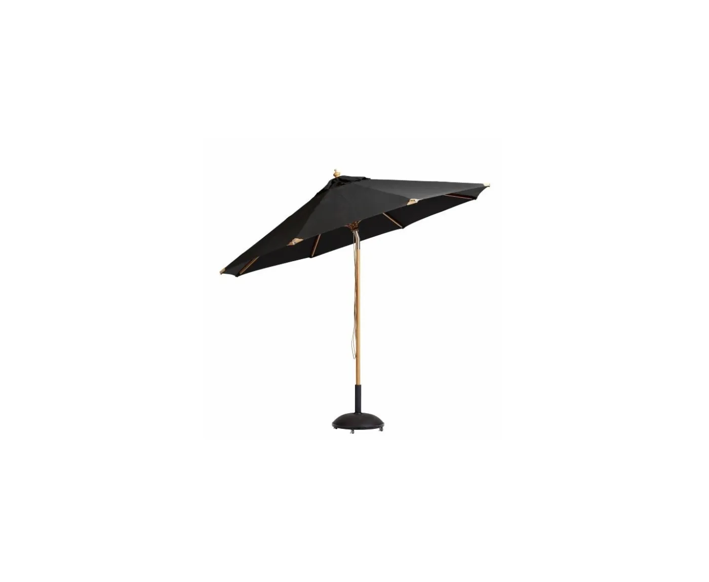 Cinas Pomino Parasoll Black/Teak Ø330