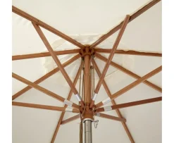 Cinas Pomino Parasoll Off-White/Teak Ø330