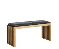 Cinas Rib Bänk Teak/Black 104cm