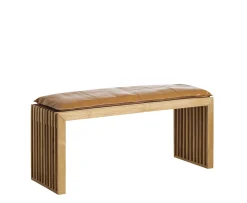 Cinas Rib Bänk Teak/Brown 104cm