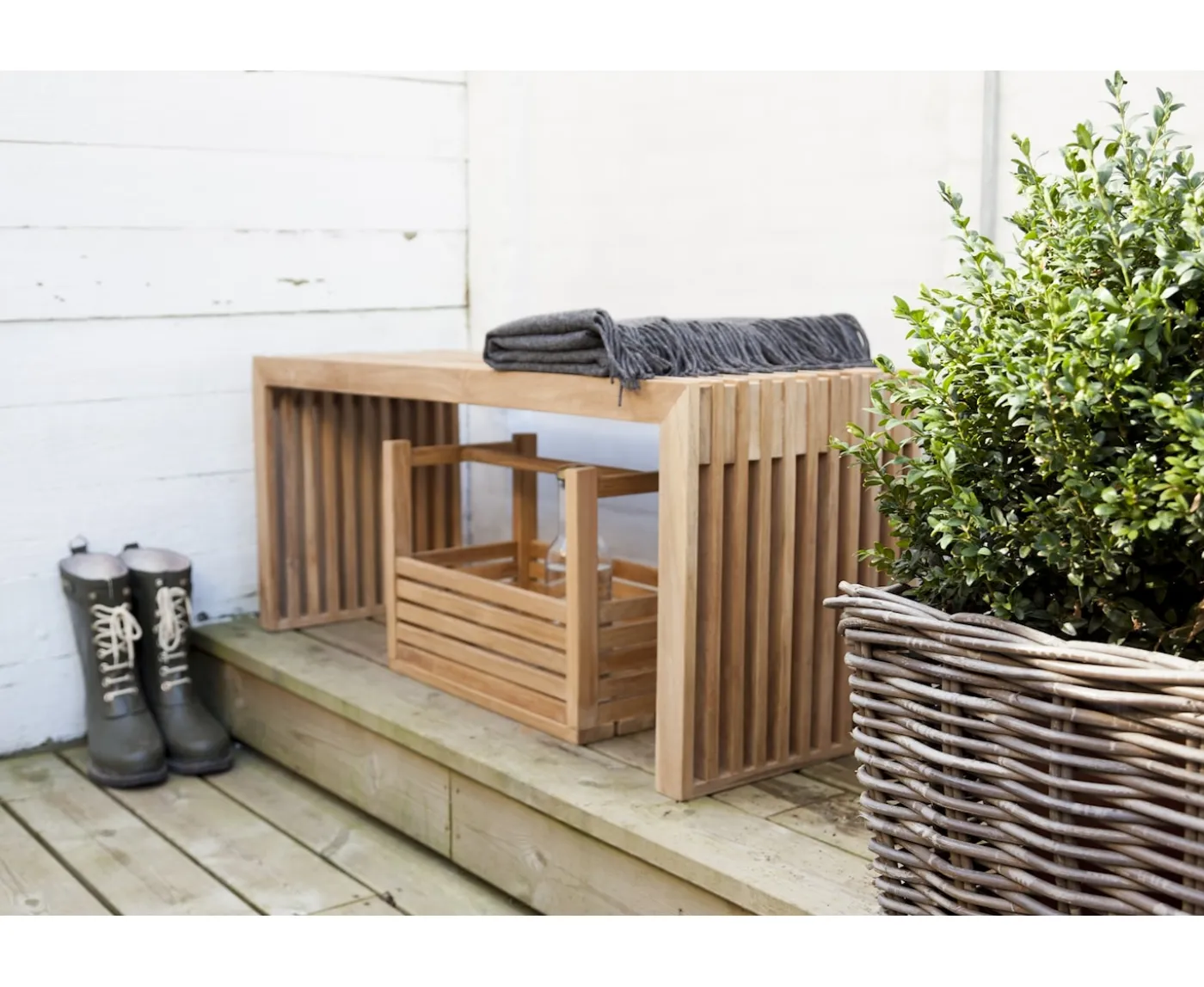 Cinas Rib Bänk Teak 104cm