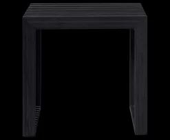 Cinas Rib Sidobord Svart 45cm