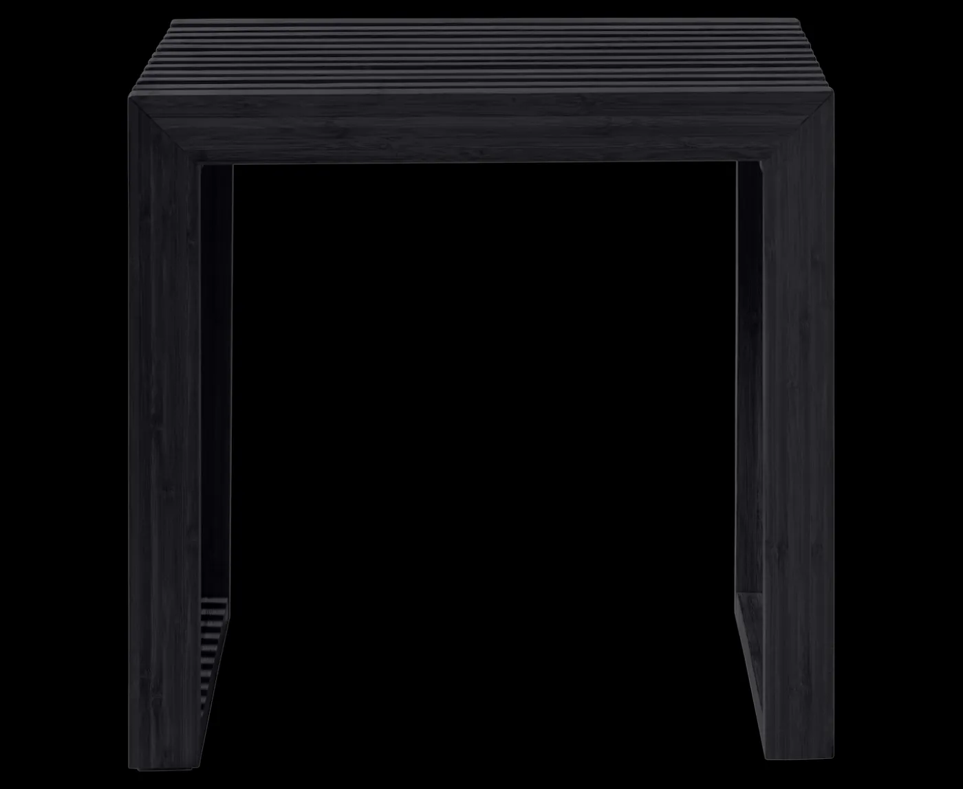 Cinas Rib Sidobord Svart 45cm