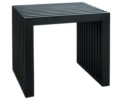 Cinas Rib Sidobord Svart 45cm