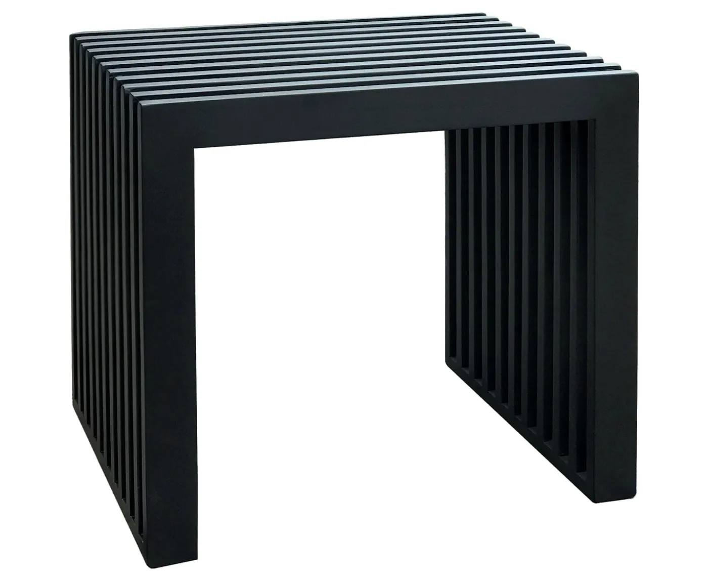 Cinas Rib Sidobord Svart 45cm