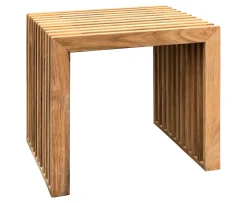 Cinas Rib Sidobord Teak 45cm