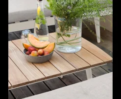 Cinas Rio Soffbord Sandy Grey/Teak 120x60