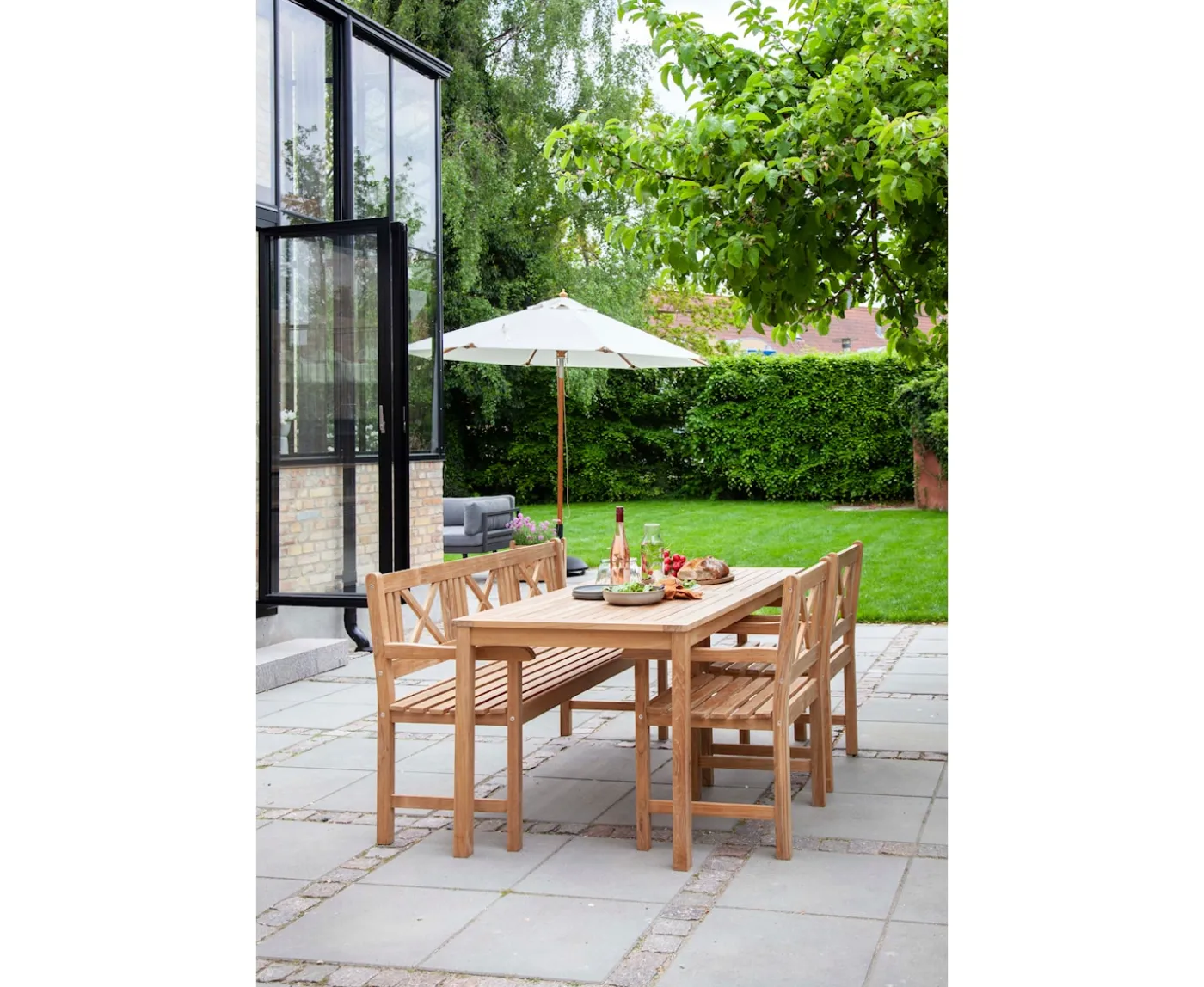 Cinas Rosenborg 3-sits Soffa Teak