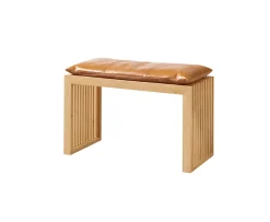 Cinas Sittdyna Bänk Läder Ljusbrun 73x35cm
