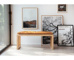 Cinas Sittsdyna Bänk Läder Svart 104x35cm